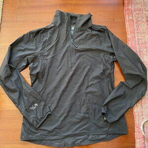 Mountain Hardwear Kor Preshell Pullover Windbreaker, Women's Medium, Dark Gray